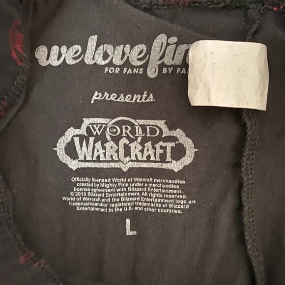 Mighty Fine World of Warcraft Leggings Large Black Metallic Red Logos - Picture 3 of 6